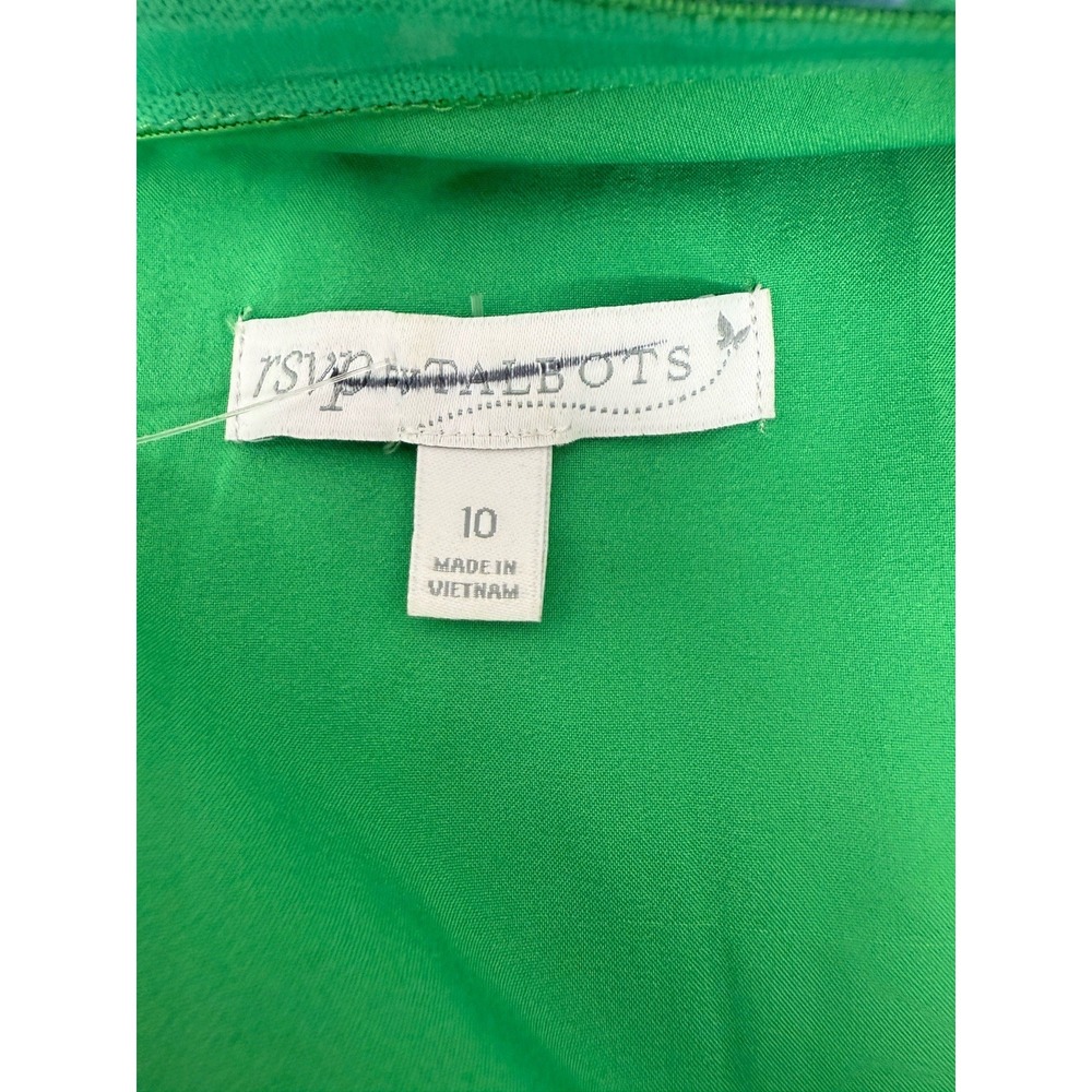 RSVP by Talbots Women's One Shoulder Fit and Flare Dress Sz 10 Green Floral #42‎ - Picture 10 of 10